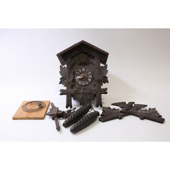 Cuckoo Clock, German, FLAWED, Wall Clock, Replacement Parts, ~ 250507-WH 243 - Picture 1 of 6